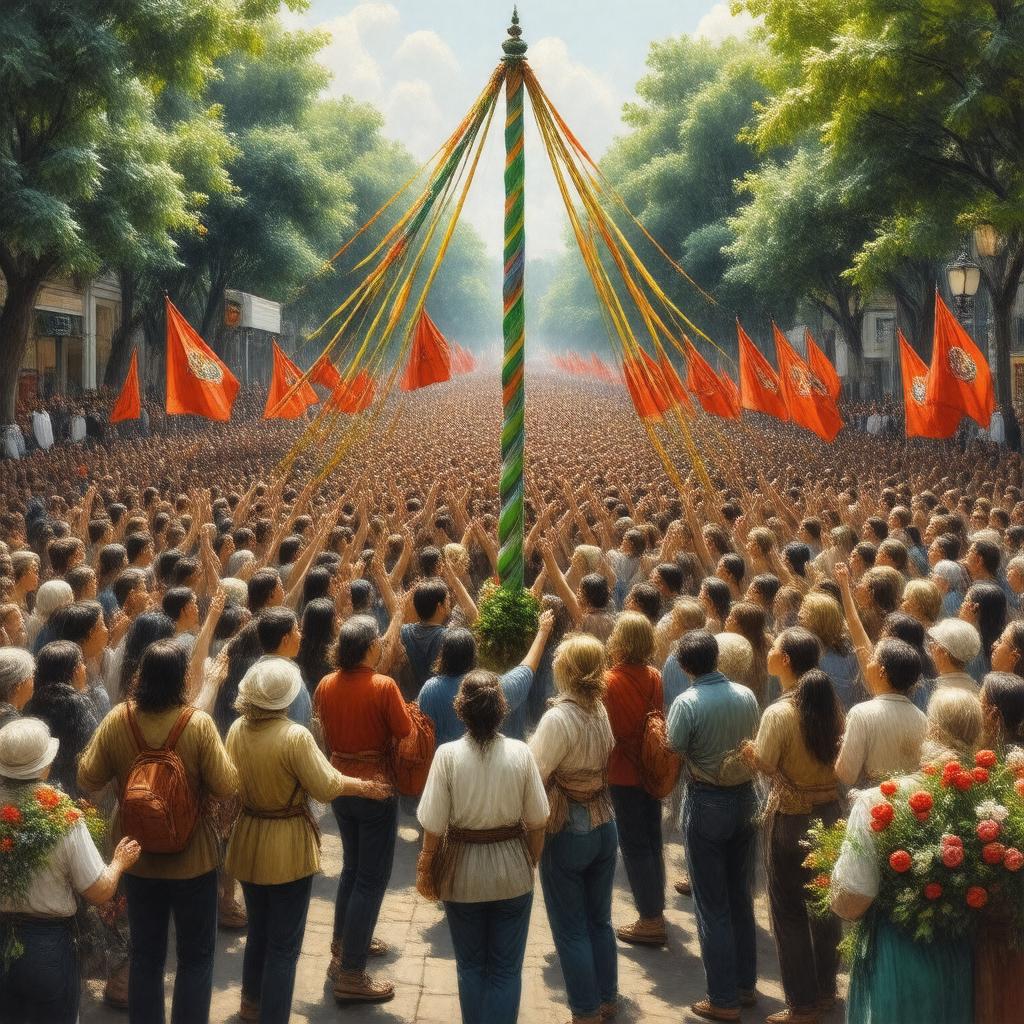 AI-created image of May Day