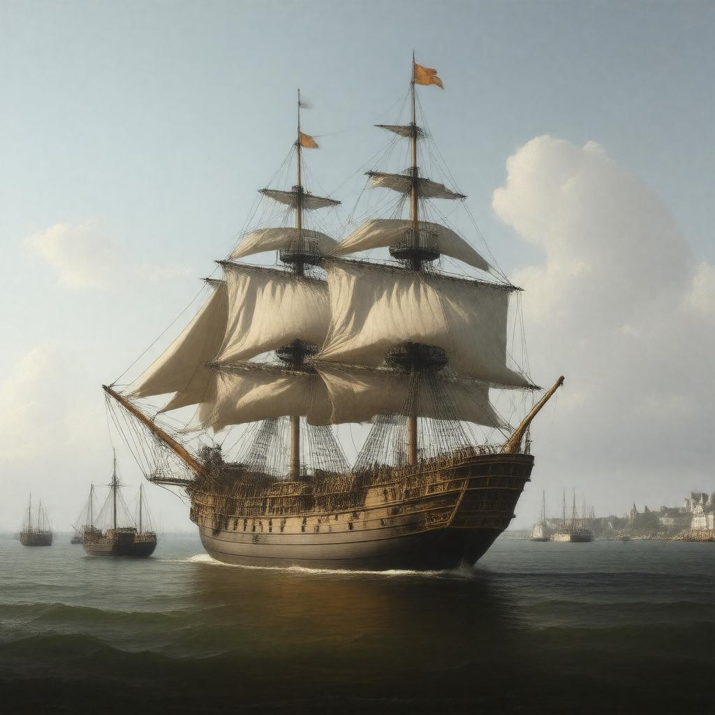 Click to view larger image AI-created image of Mayflower (1620)