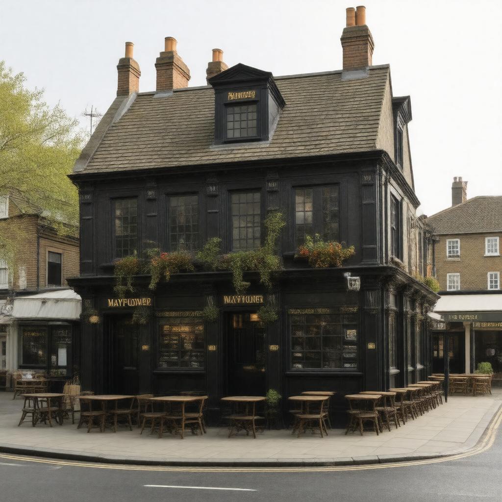 Click to view larger image AI-created image of Mayflower Pub