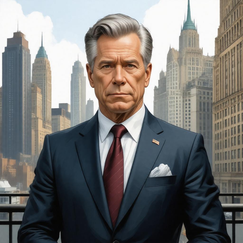 Click to view larger image AI-created image of Mayor of Gotham City