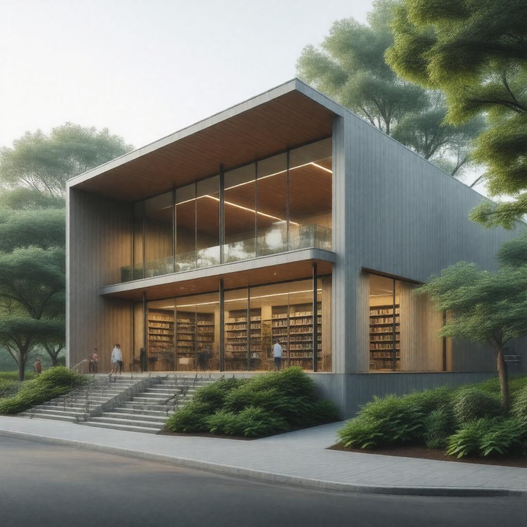 AI-created image of McAuliffe Branch Library