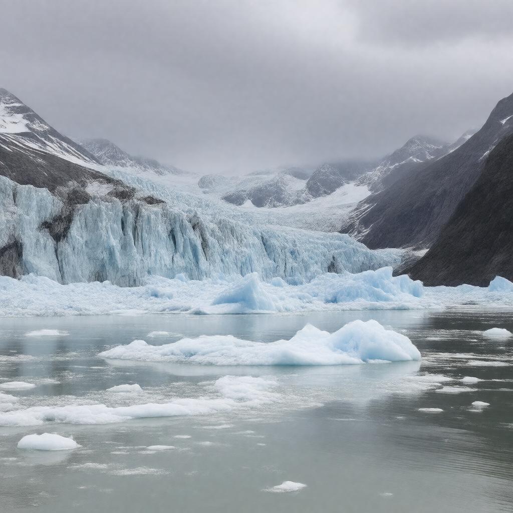 AI-created image of McBride Glacier