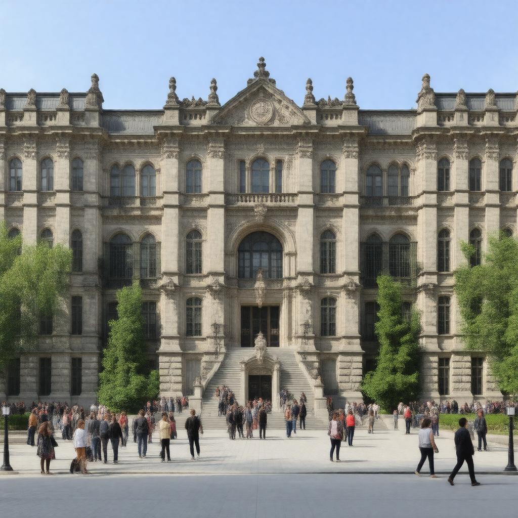 AI-created image of McGill University Library
