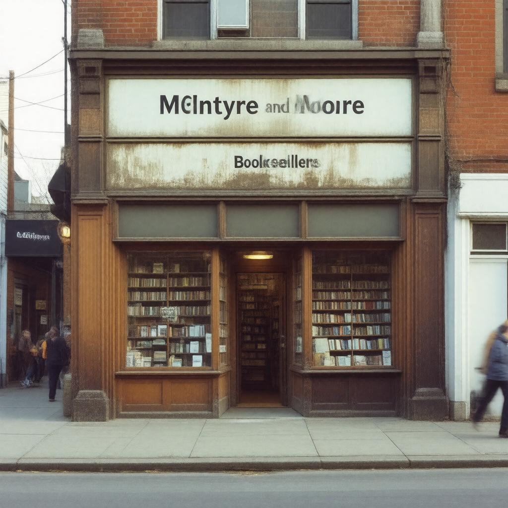 Click to view larger image AI-created image of McIntyre and Moore Booksellers