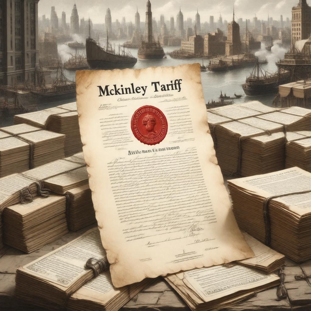 AI-created image of McKinley Tariff