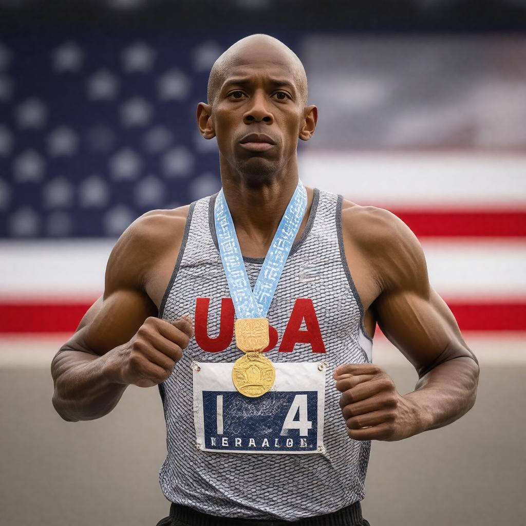 AI-created image of Meb Keflezighi