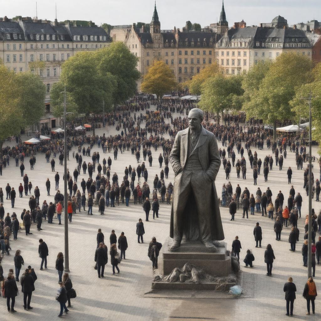 AI-created image of Medborgarplatsen