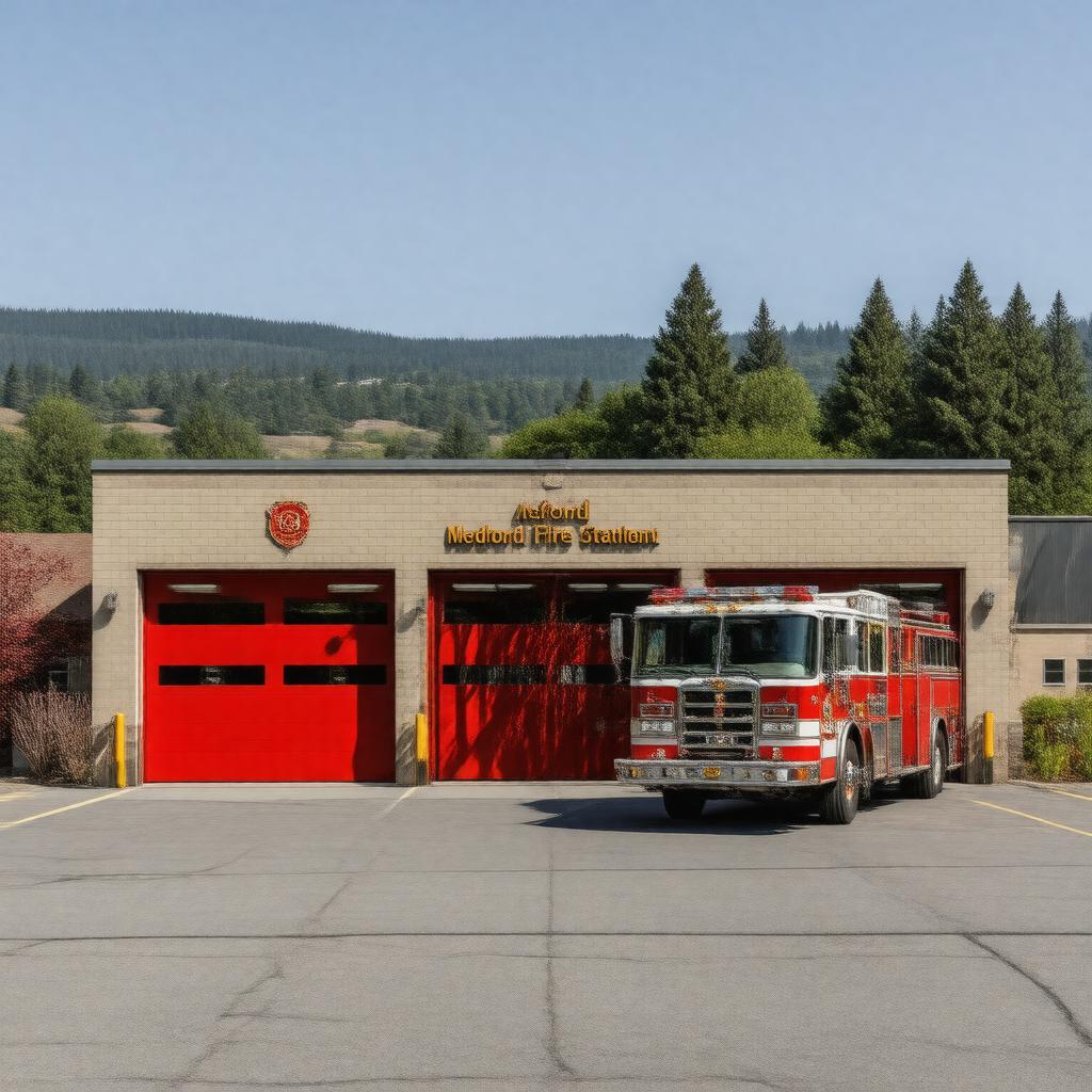 Click to view larger image AI-created image of Medford Fire Department