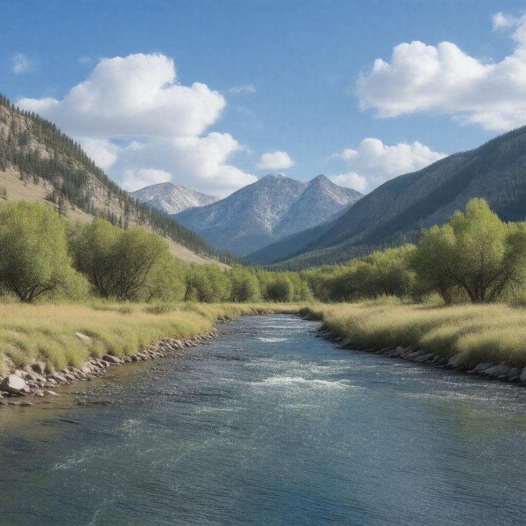 AI-created image of Medicine Bow River
