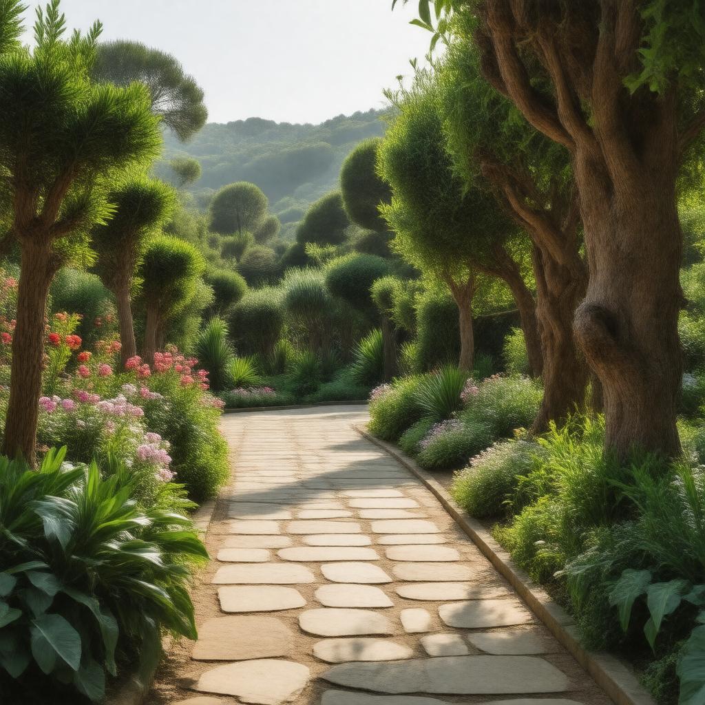 AI-created image of Mediterranean Garden