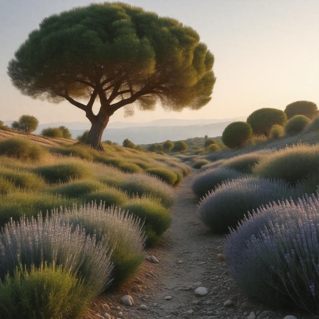 AI-created image of Mediterranean flora