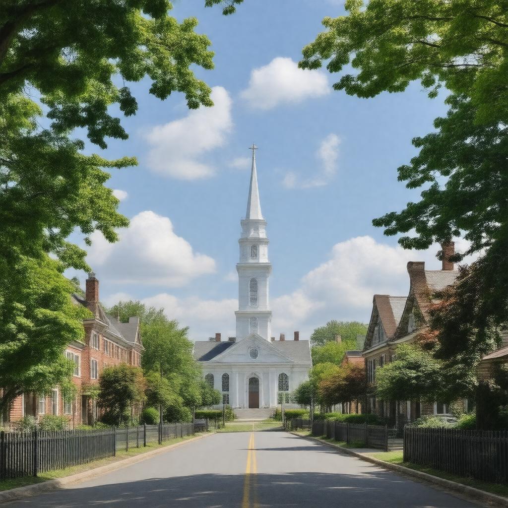 AI-created image of Meetinghouse Hill