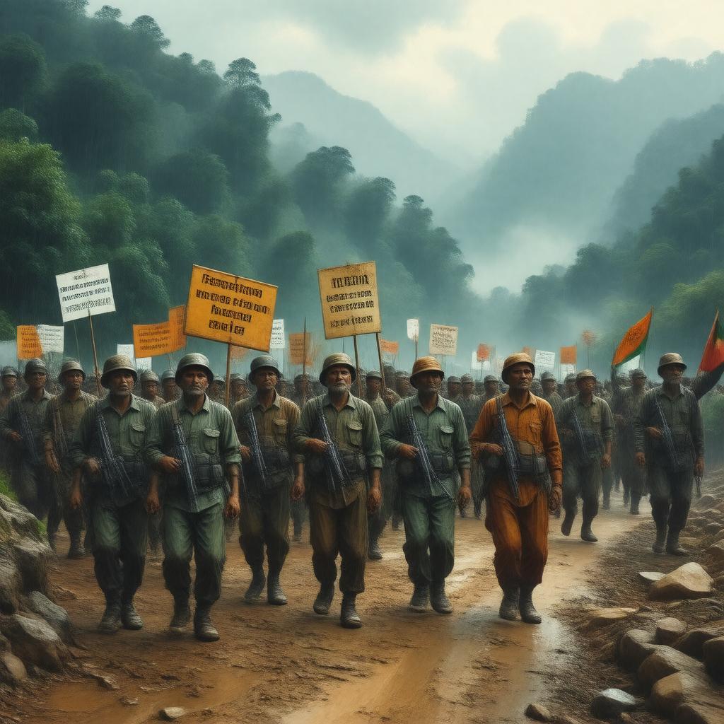 AI-created image of Meghalaya independence movement