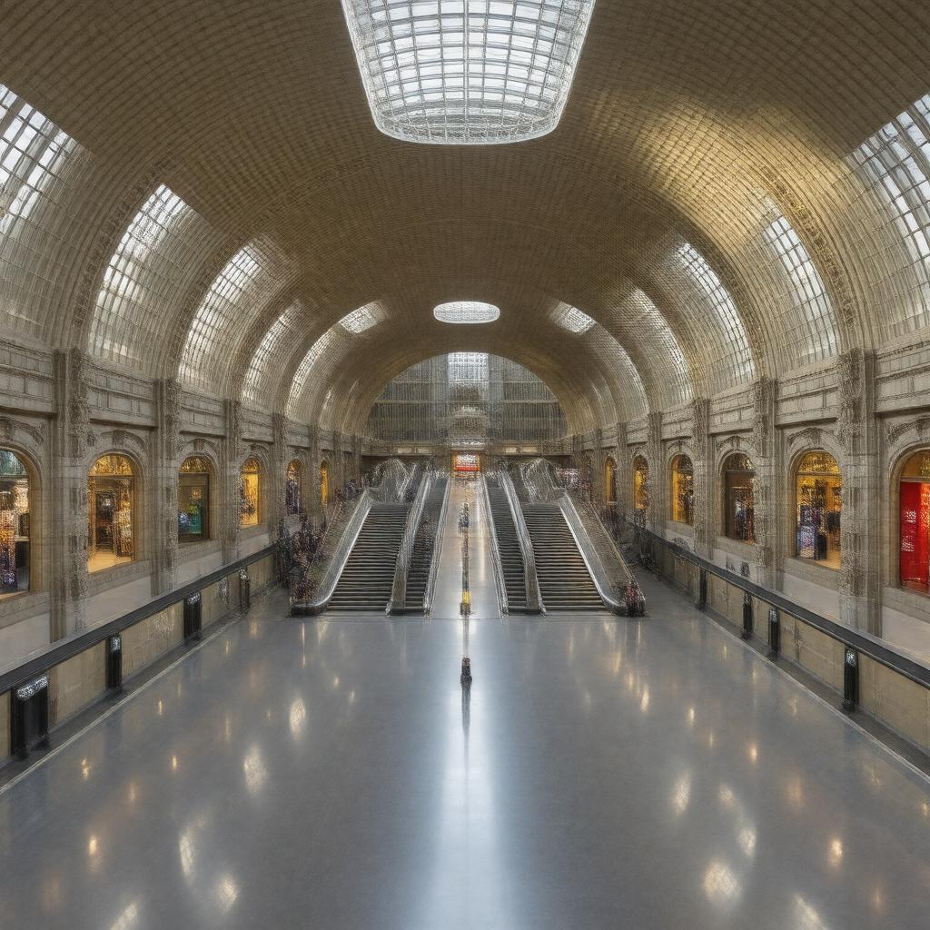 AI-created image of Melbourne Central Station