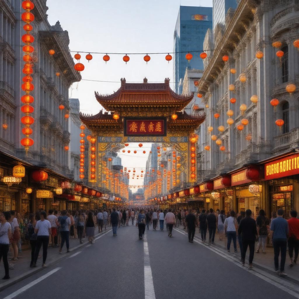 AI-created image of Melbourne Chinatown