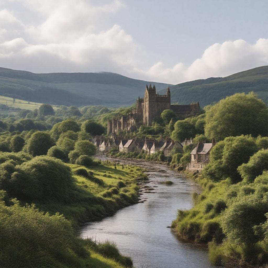 AI-created image of Melrose, Scotland