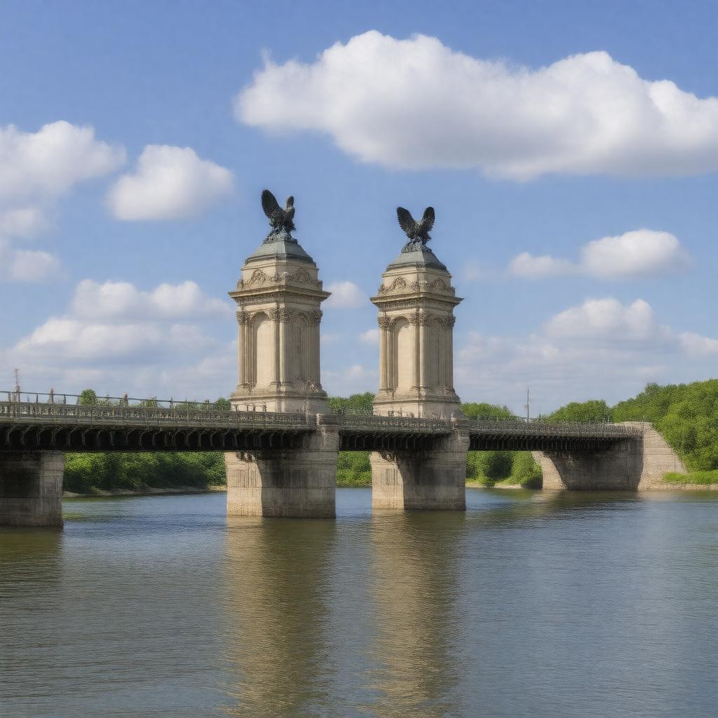Click to view larger image AI-created image of Memorial Bridge (Springfield)