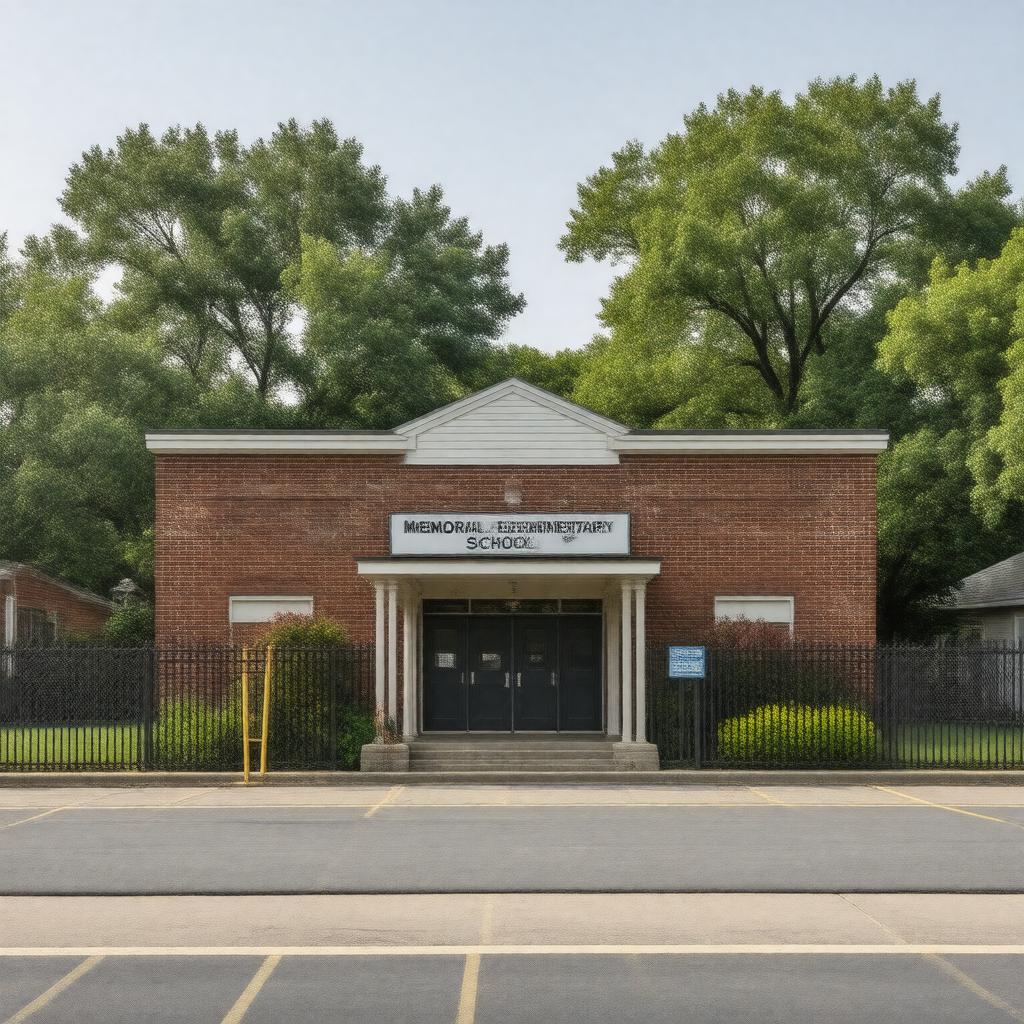 AI-created image of Memorial Elementary School