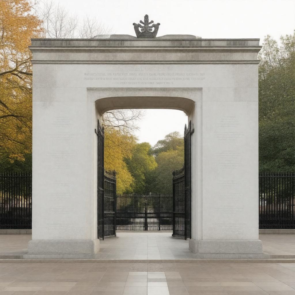 AI-created image of Memorial Gates