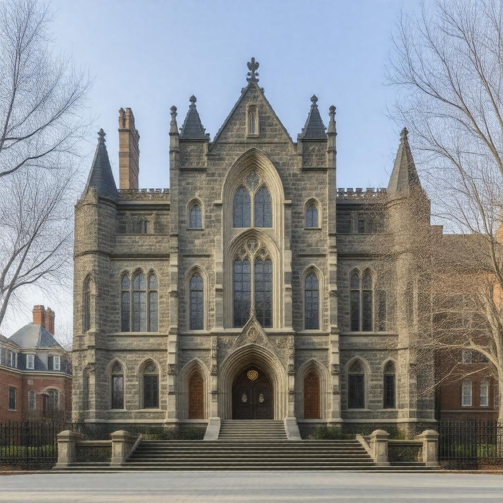 AI-created image of Memorial Hall (Harvard University)