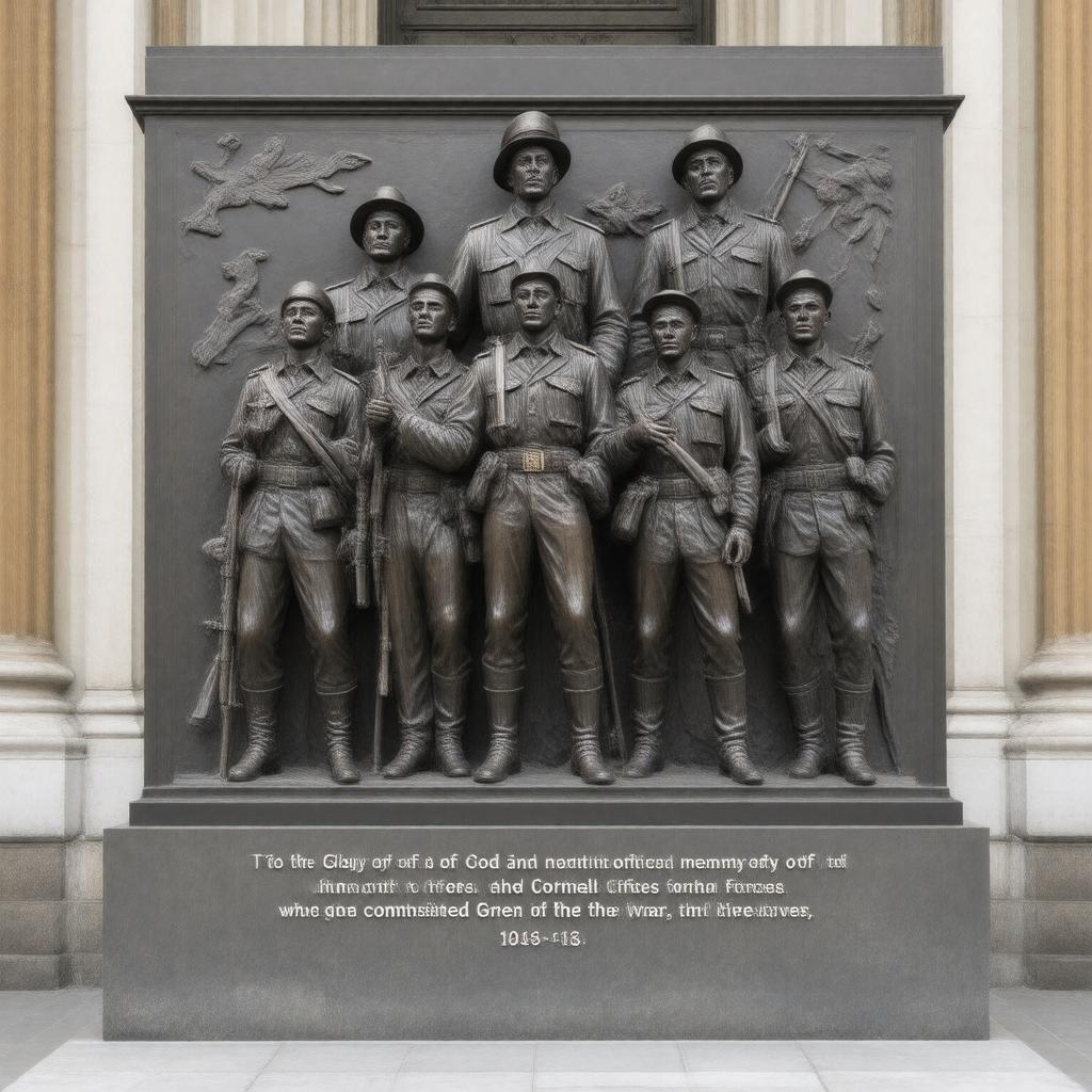 Click to view larger image AI-created image of Memorial to the Colonial Soldiers in St. Paul's Cathedral