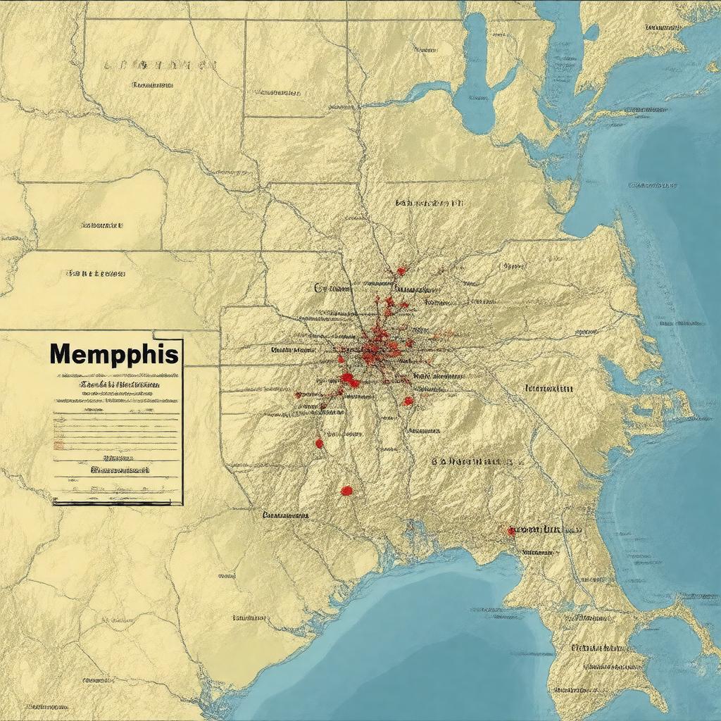 AI-created image of Memphis metropolitan area