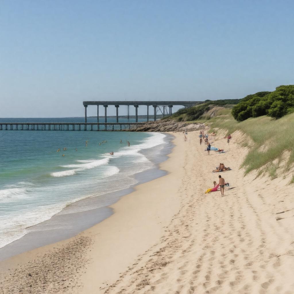 Click to view larger image AI-created image of Menauhant Beach