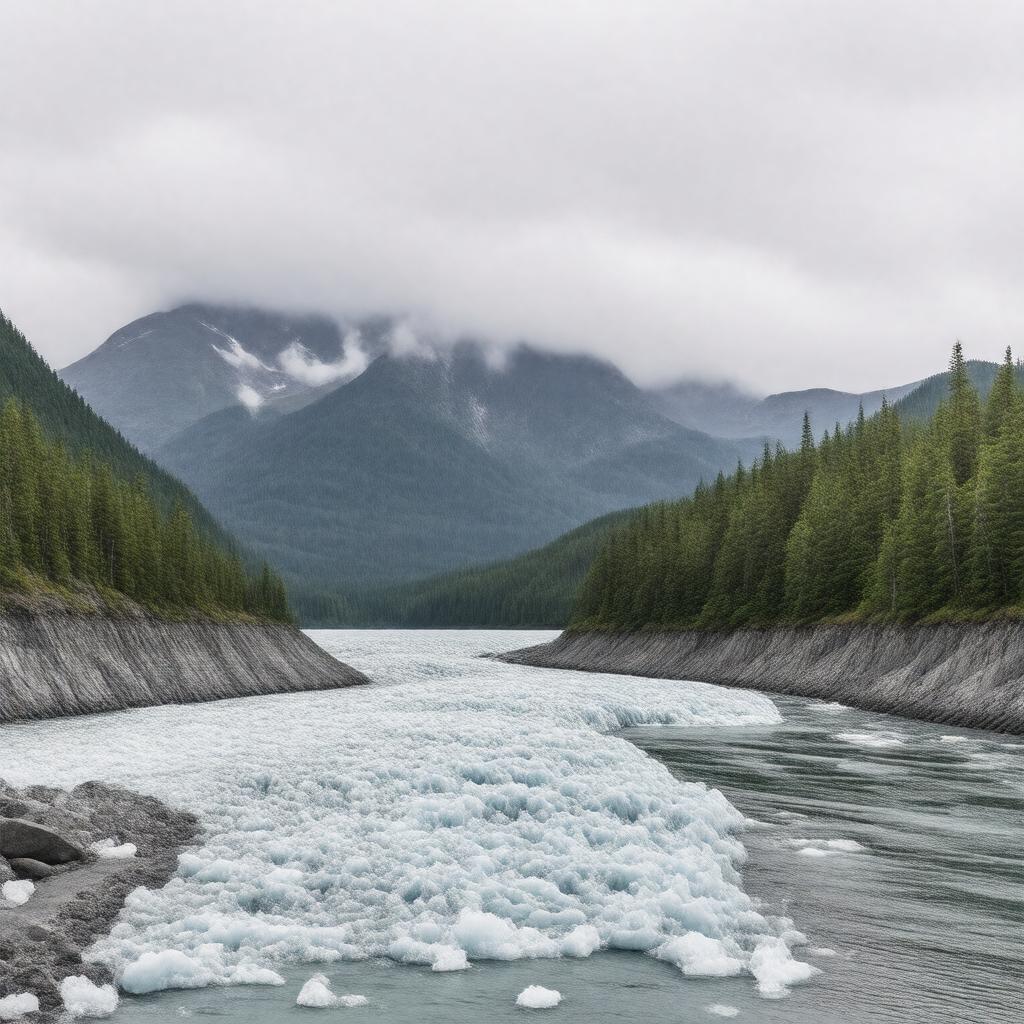AI-created image of Mendenhall Glacier
