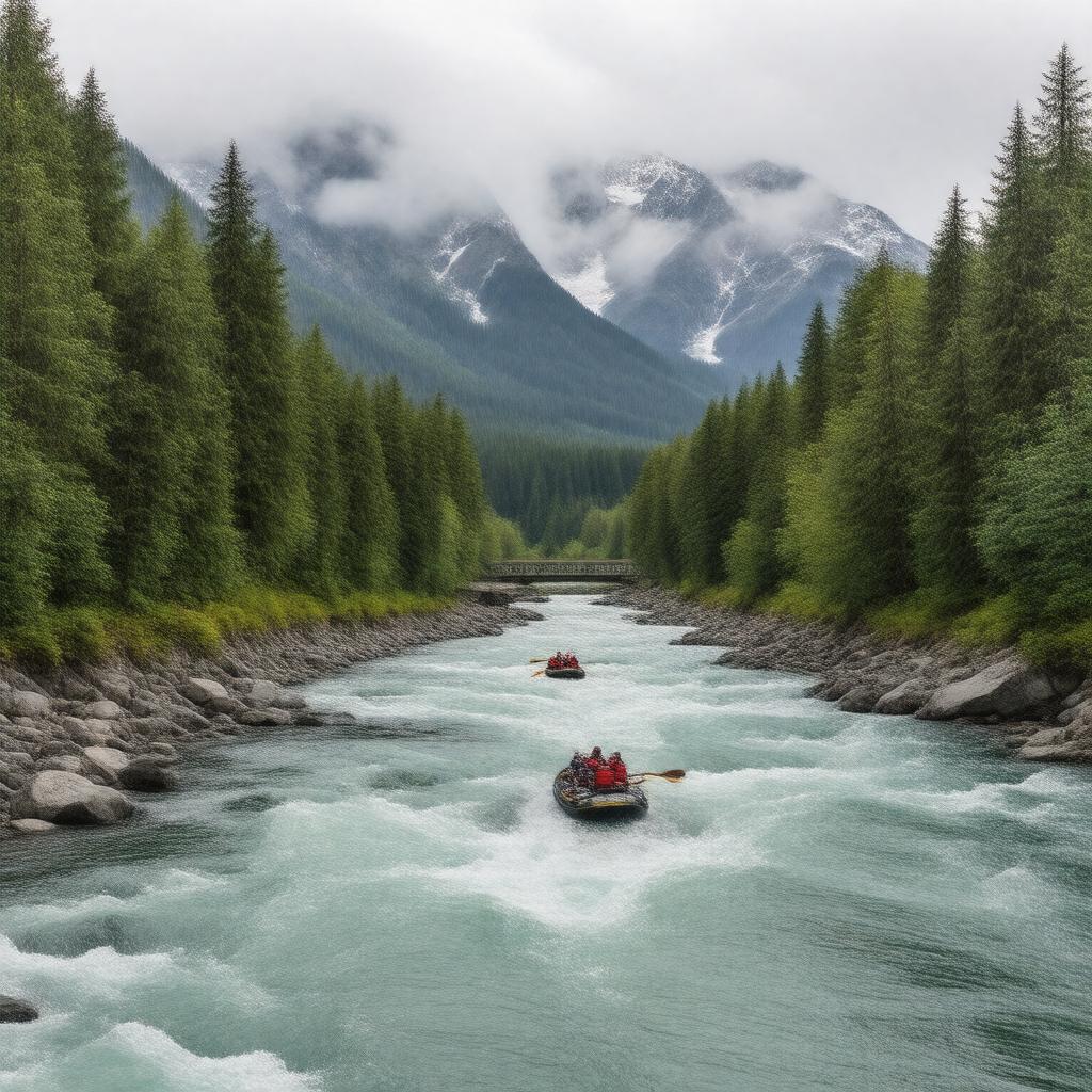 AI-created image of Mendenhall River