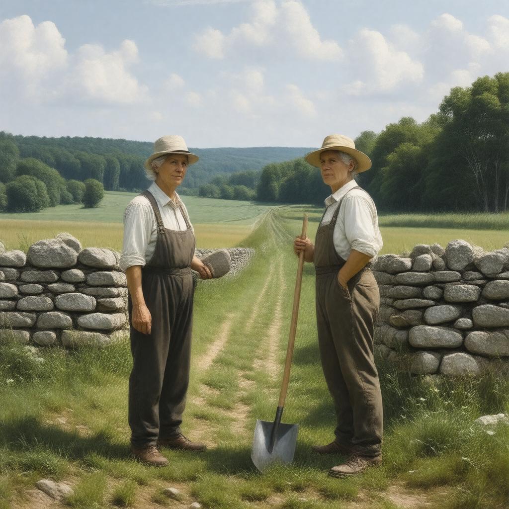 Click to view larger image AI-created image of Mending Wall