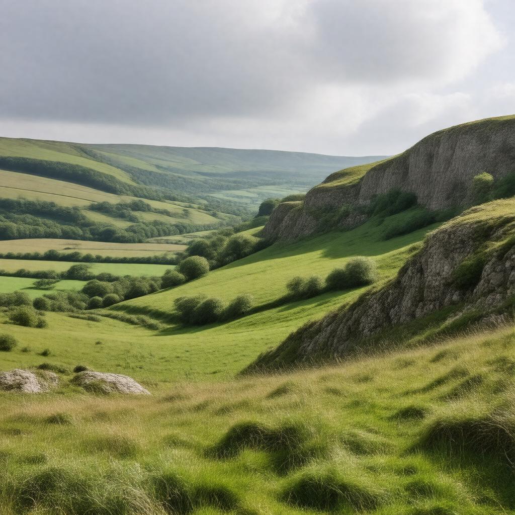 AI-created image of Mendip Hills