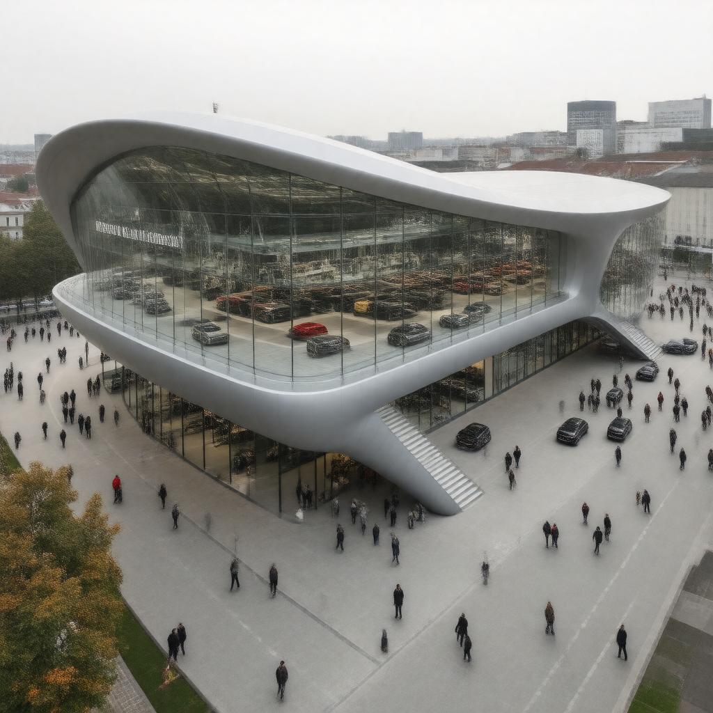 AI-created image of Mercedes-Benz Museum