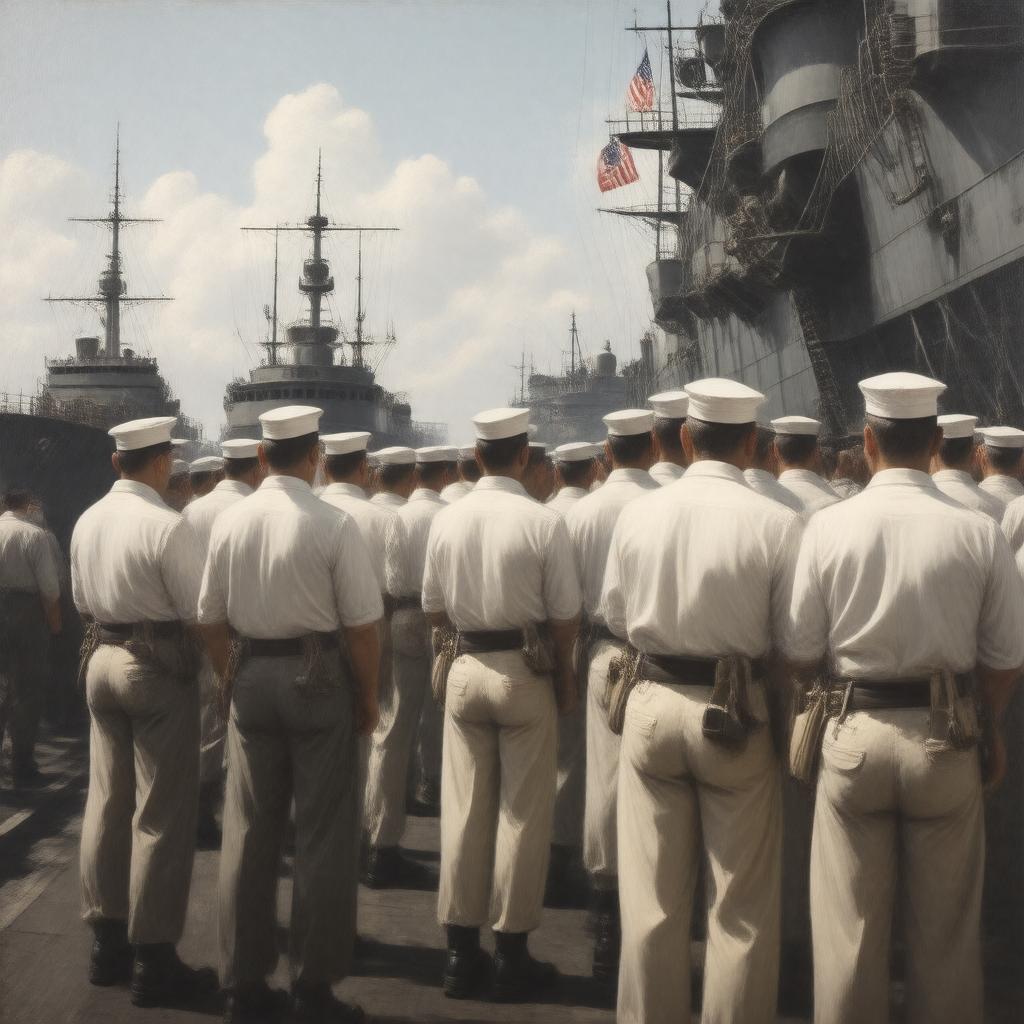 AI-created image of Merchant Mariners of World War II