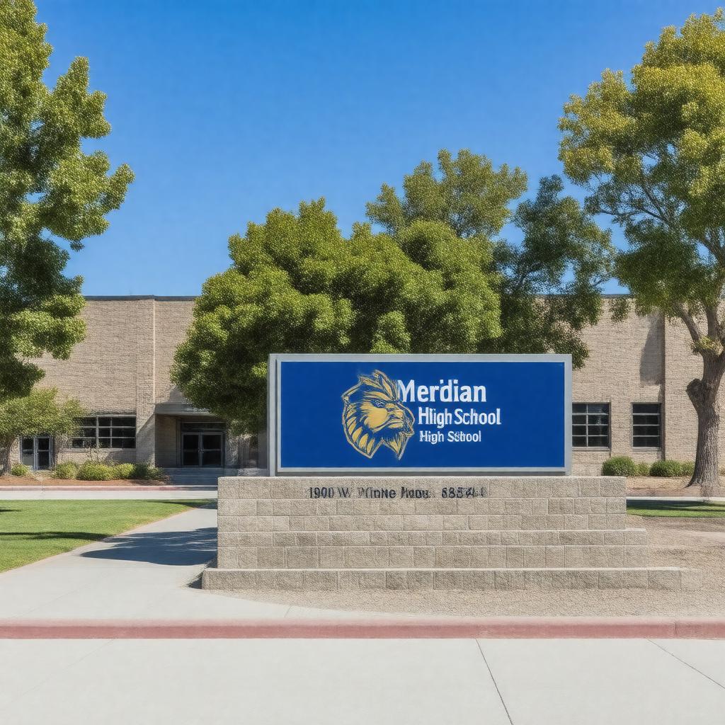 Click to view larger image AI-created image of Meridian High School