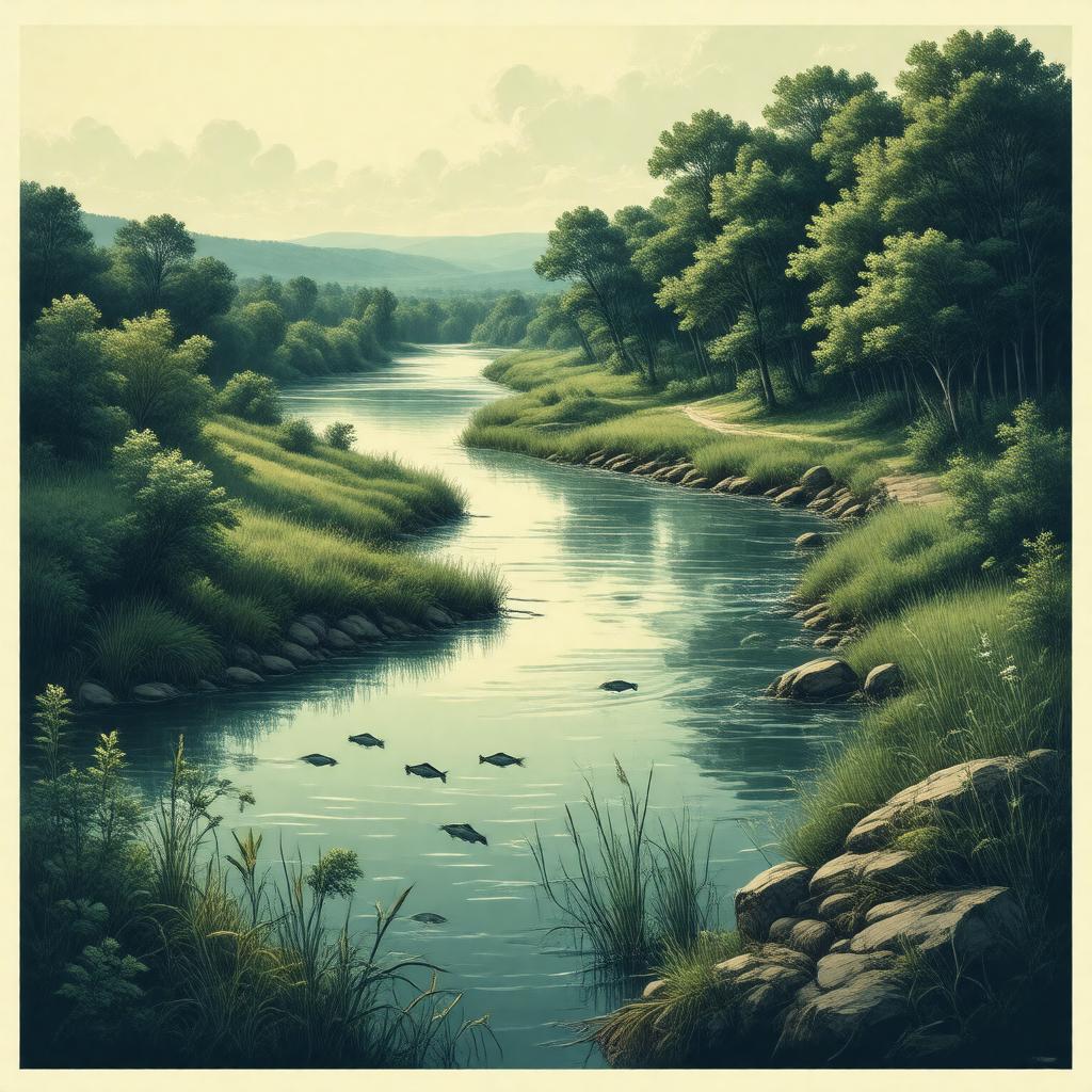 AI-created image of Merrimack River Watershed Council