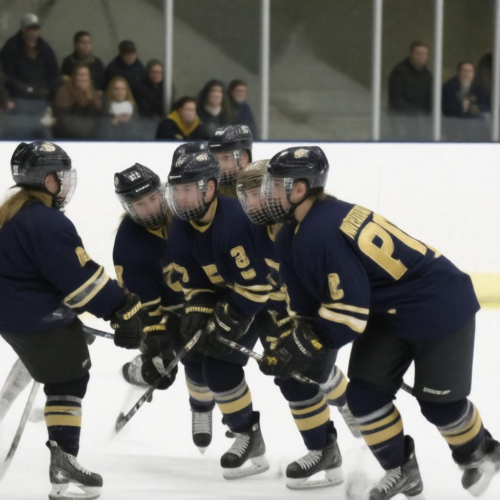 AI-created image of Merrimack Warriors women's ice hockey