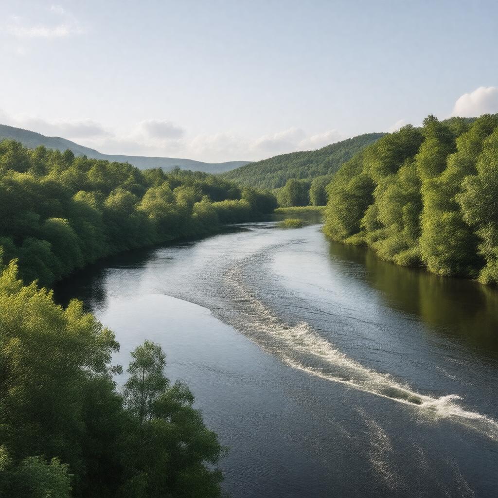 AI-created image of Merrymeeting River