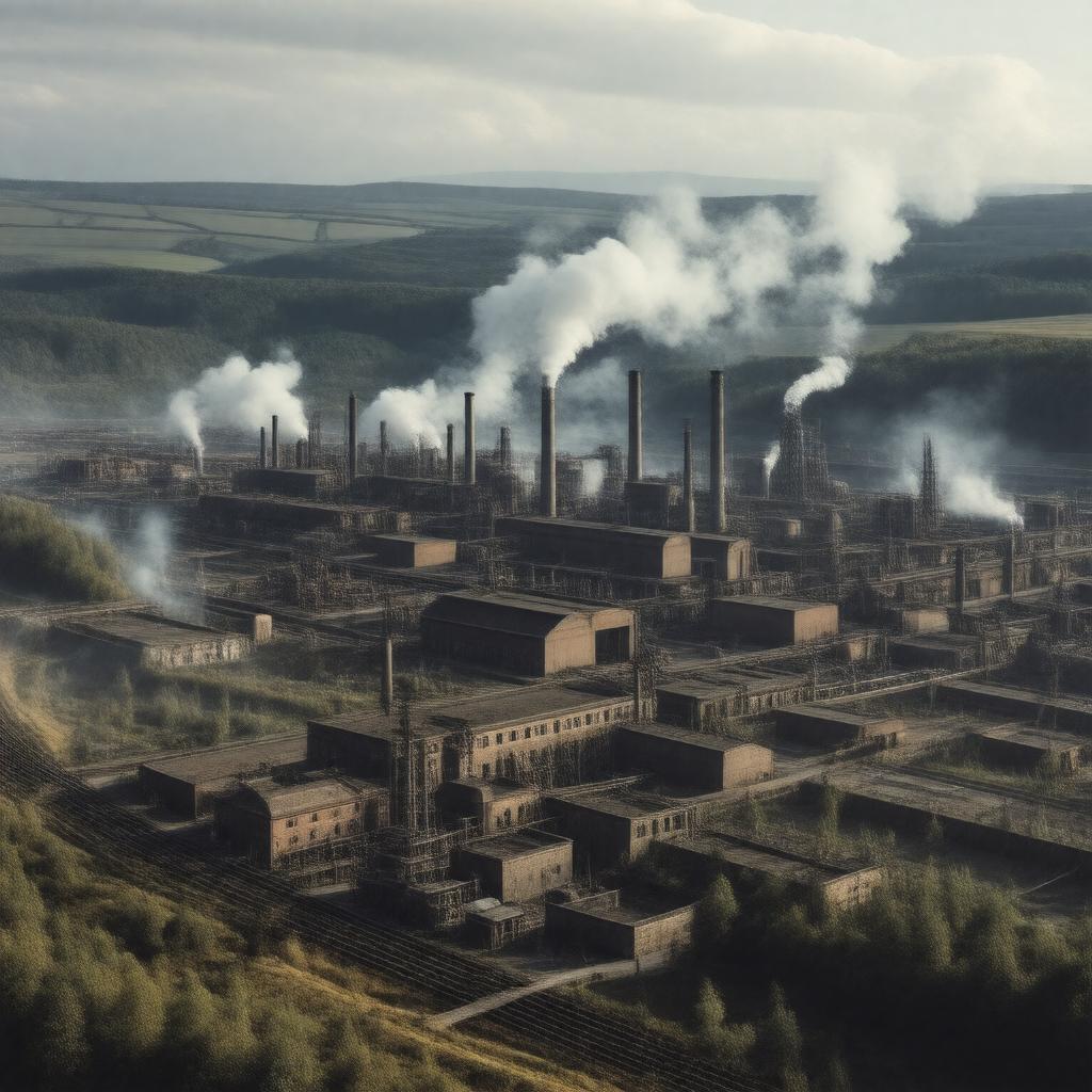 Click to view larger image AI-created image of Merthyr Tydfil Steelworks