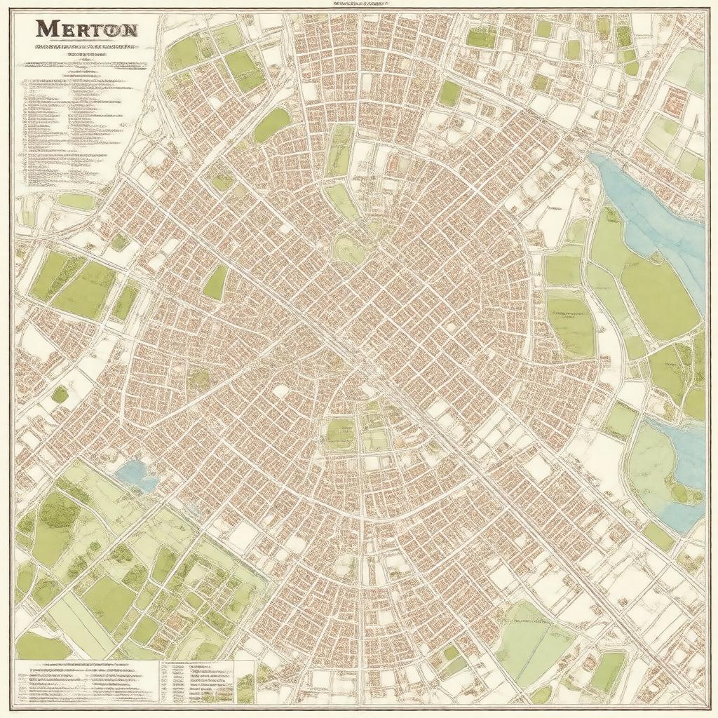 AI-created image of Merton, London, England