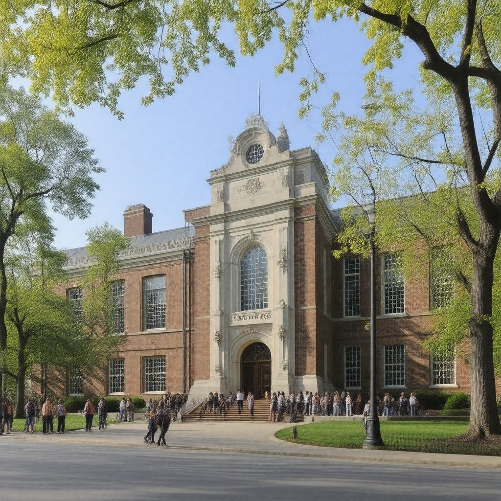 AI-created image of Metcalf Hall