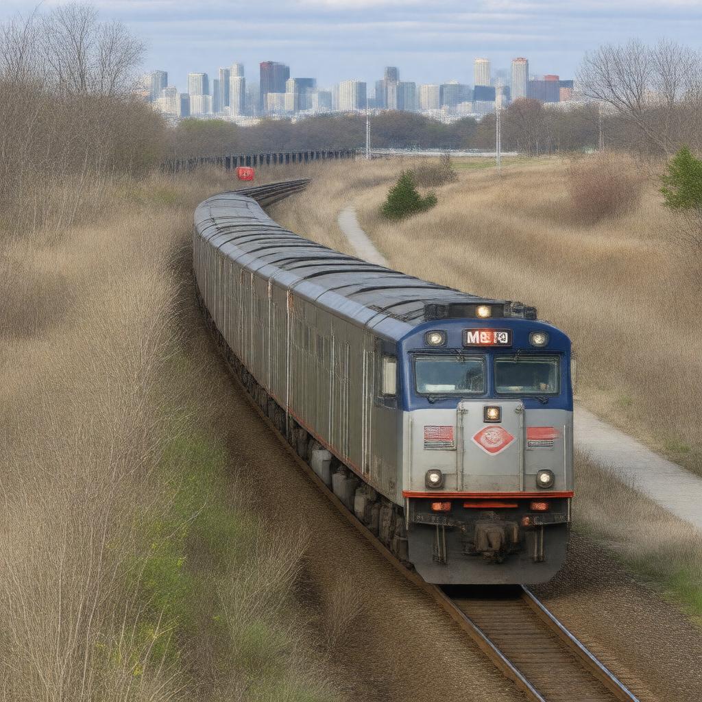 Click to view larger image AI-created image of Metra BNSF Railway Line