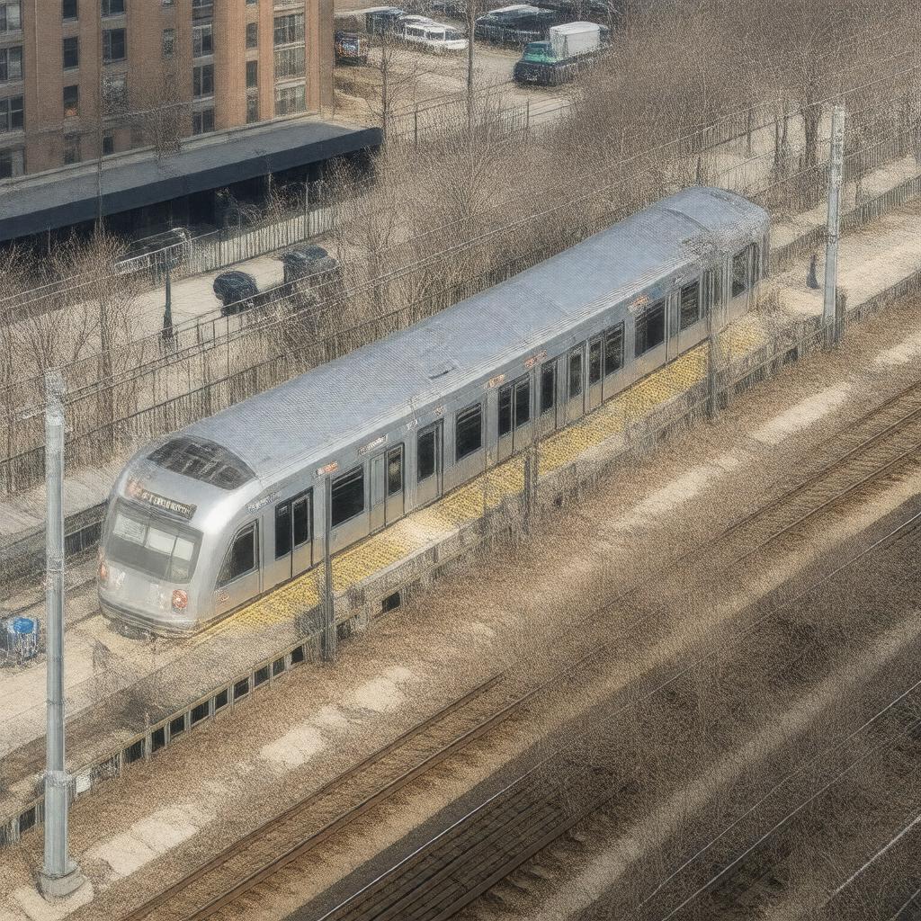 AI-created image of MetroLink Forest Park-DeBaliviere station