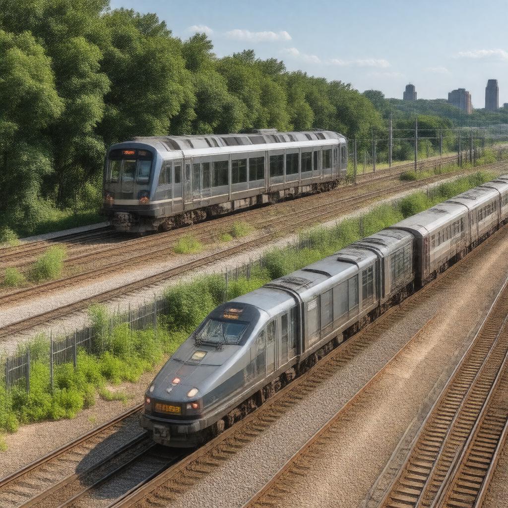 Click to view larger image AI-created image of MetroLink (Skinker and Forest Park-DeBaliviere stations)