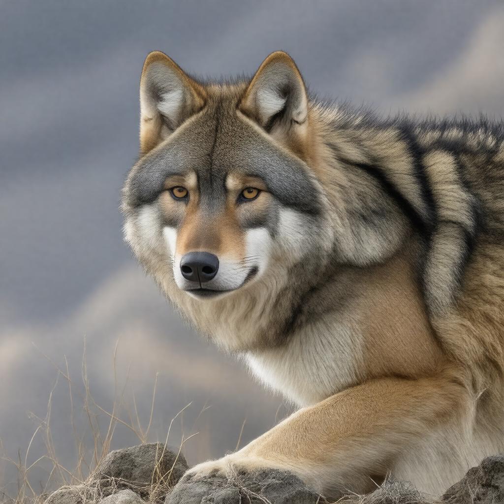 AI-created image of Mexican gray wolf