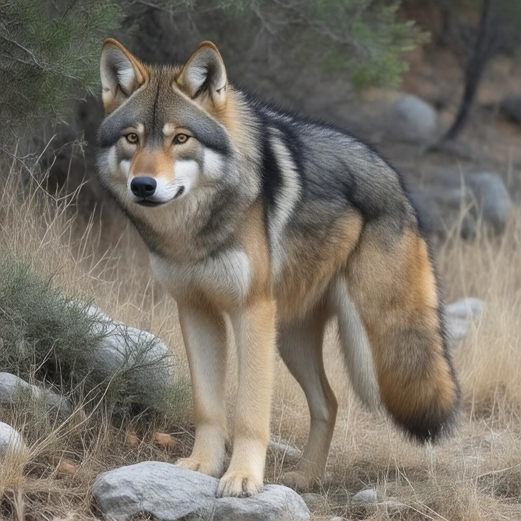 AI-created image of Mexican wolf