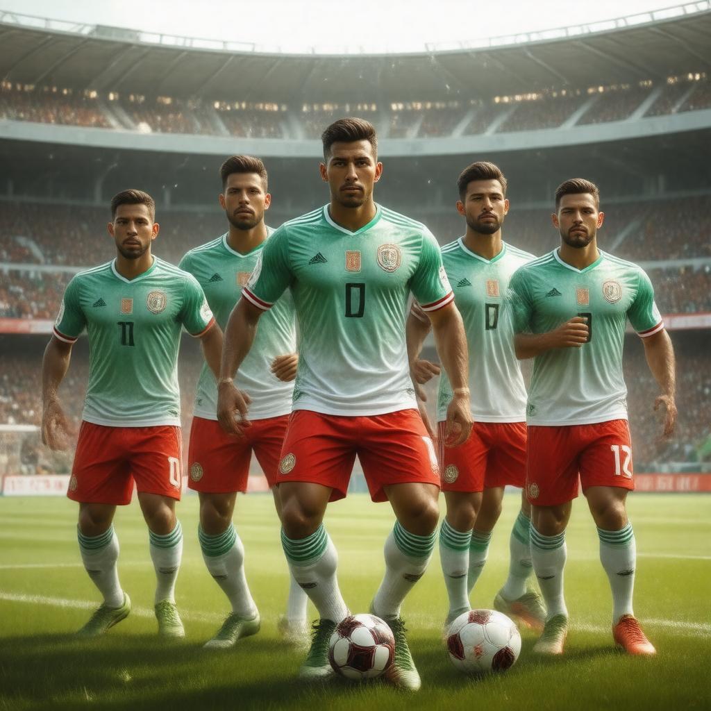 Click to view larger image AI-created image of Mexico men's soccer team