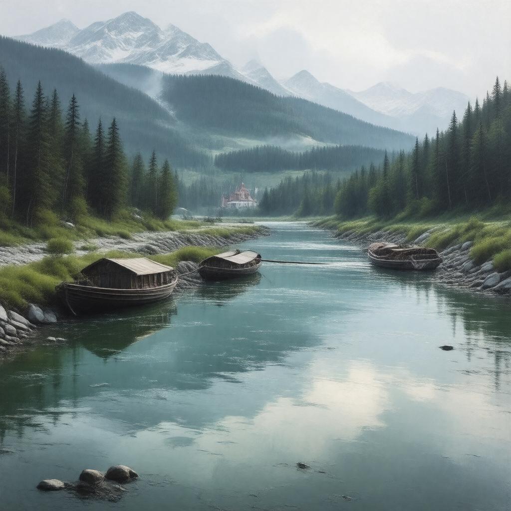 AI-created image of Mezen River