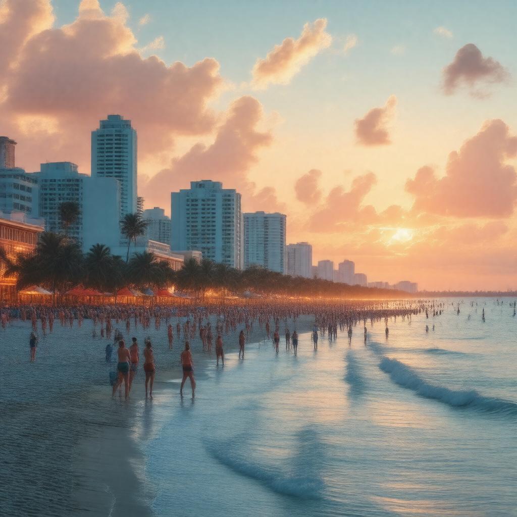AI-created image of Miami Beach, Florida, USA