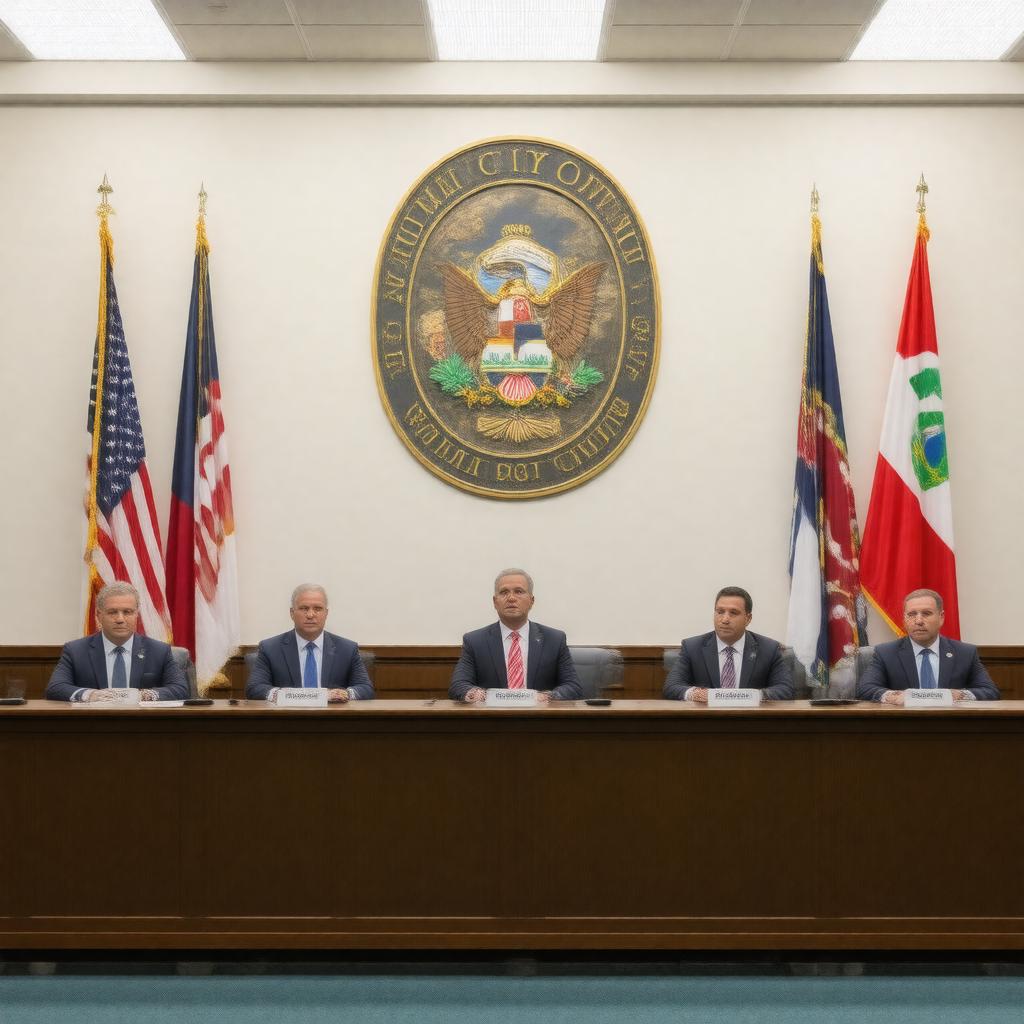 Click to view larger image AI-created image of Miami City Commission