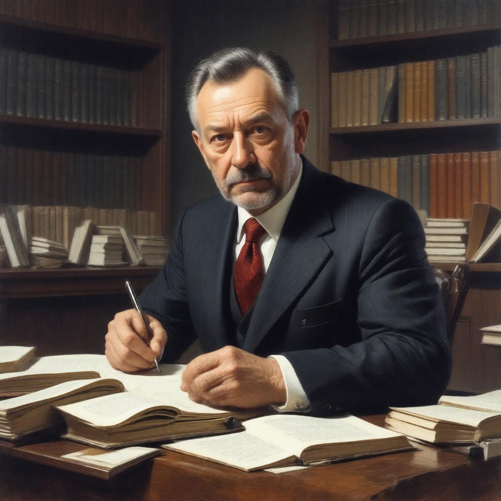 AI-created image of Michał Kalecki